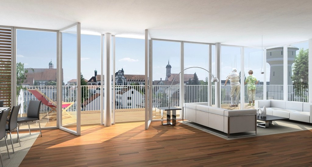 Natursteinvilla mit Pool und Geländern (Beispielbild)